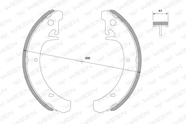 Brake Shoe Set (152-2002)