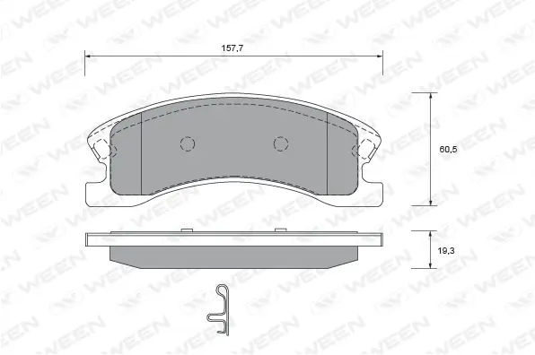 Brake Pad Set, disc brake (151-2501)