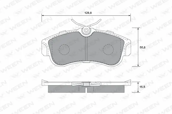 Brake Pad Set, disc brake (151-1464)