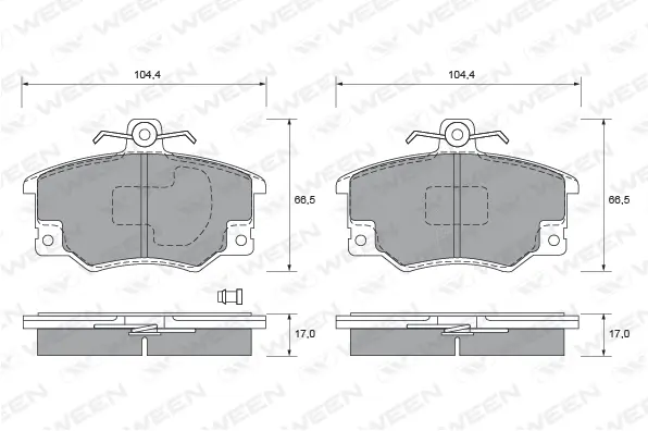 Brake Pad Set, disc brake (151-1726)