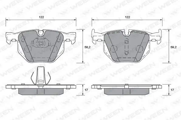 Brake Pad Set, disc brake (151-1204)