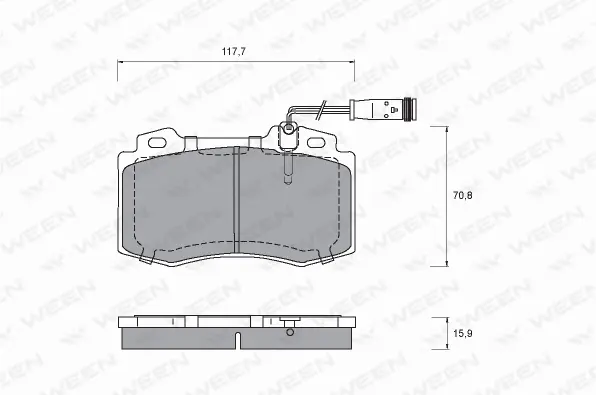 Brake Pad Set, disc brake (151-1296)