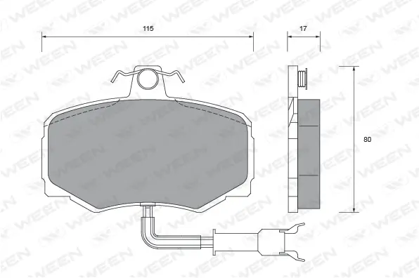 Brake Pad Set, disc brake (151-2472)