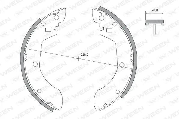 Brake Shoe Set (152-2257)
