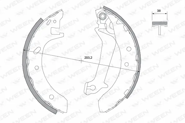 Brake Shoe Set (152-2042)