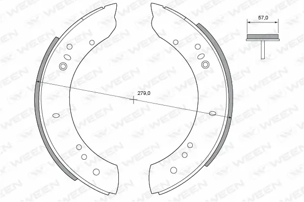 Brake Shoe Set (152-2173)