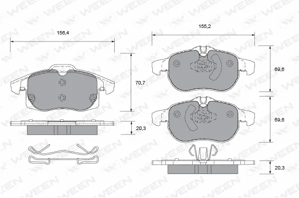 Brake Pad Set, disc brake (151-1316)