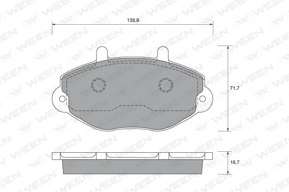 Brake Pad Set, disc brake (151-1622)