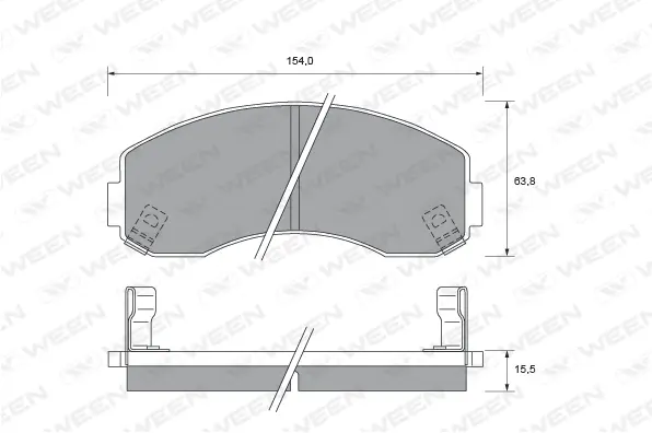 Brake Pad Set, disc brake (151-2154)