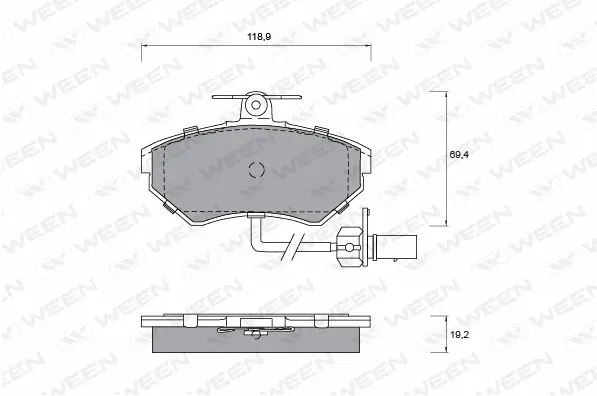 Brake Pad Set, disc brake (151-1255)