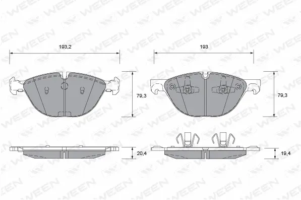 Brake Pad Set, disc brake (151-1271)