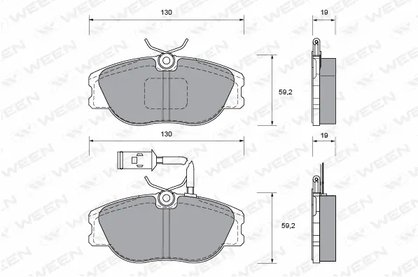 Brake Pad Set, disc brake (151-1021)