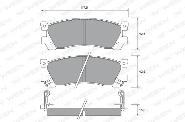 Brake Pad Set, disc brake (151-2241)
