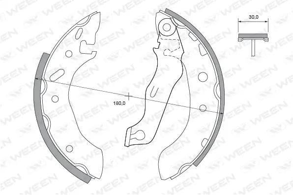 Brake Shoe Set (152-2404)