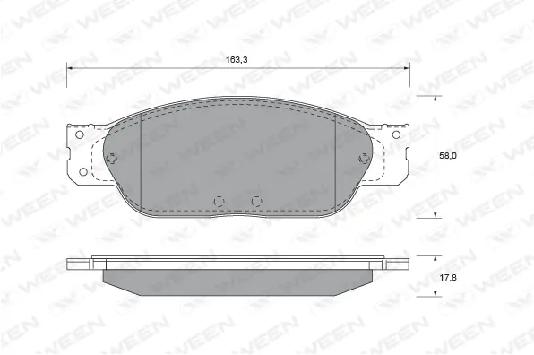 Brake Pad Set, disc brake (151-1844)