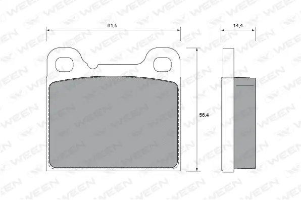 Brake Pad Set, disc brake (151-1685)