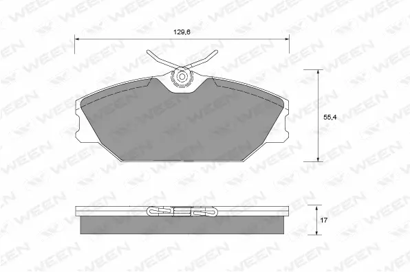 Brake Pad Set, disc brake (151-1332)