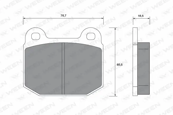 Brake Pad Set, disc brake (151-1093)