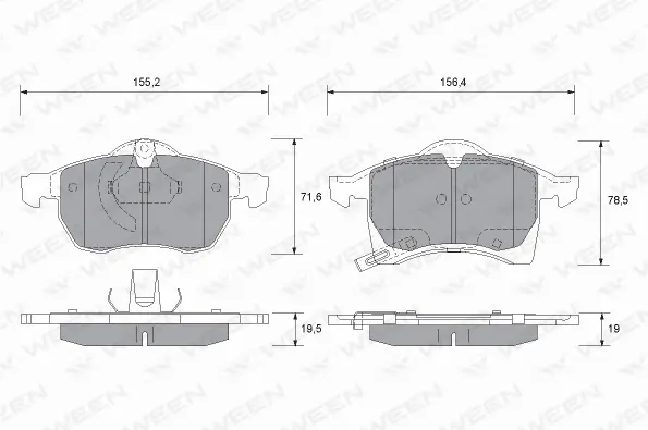 Brake Pad Set, disc brake (151-1309)