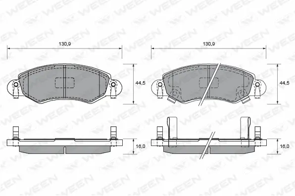 Brake Pad Set, disc brake (151-1854)