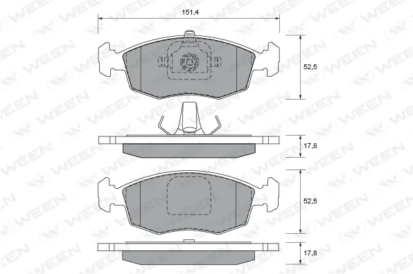 Brake Pad Set, disc brake (151-1831)