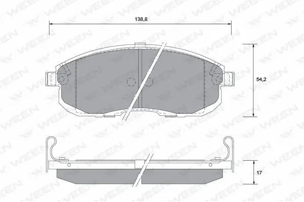 Brake Pad Set, disc brake (151-2597)