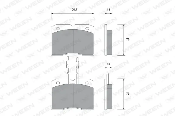 Brake Pad Set, disc brake (151-2363)