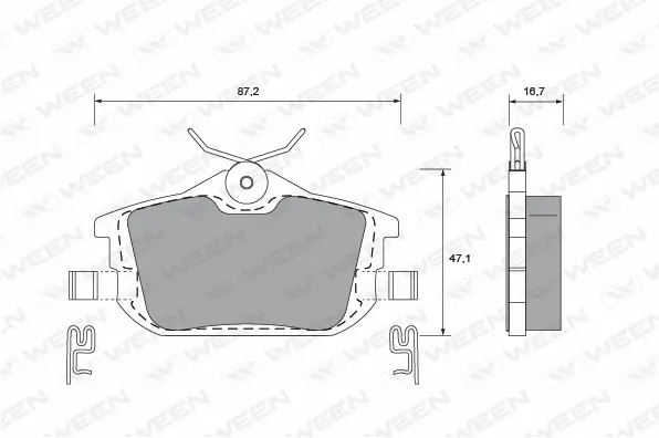 Brake Pad Set, disc brake (151-1249)
