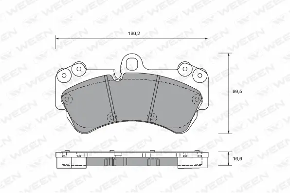 Brake Pad Set, disc brake (151-2652)