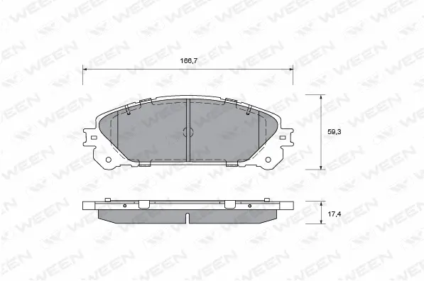 Brake Pad Set, disc brake (151-0019)