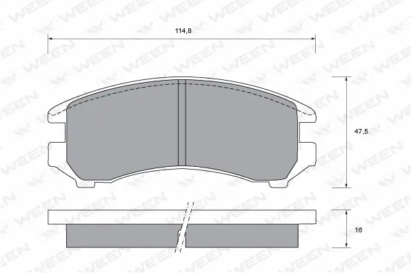 Brake Pad Set, disc brake (151-1404)