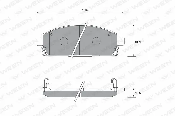 Brake Pad Set, disc brake (151-1371)