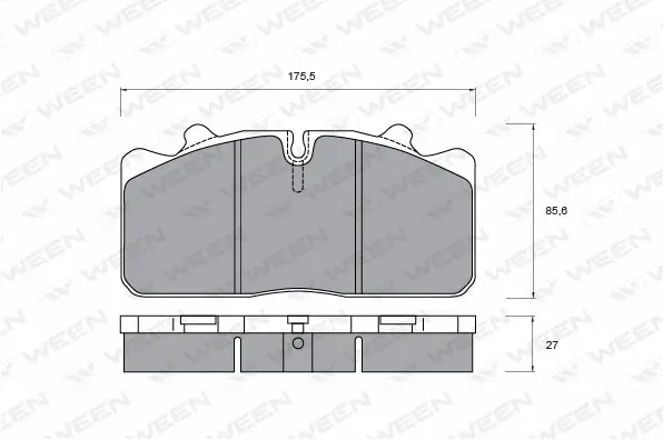 Brake Pad Set, disc brake (151-1056)