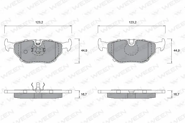 Brake Pad Set, disc brake (151-1200)