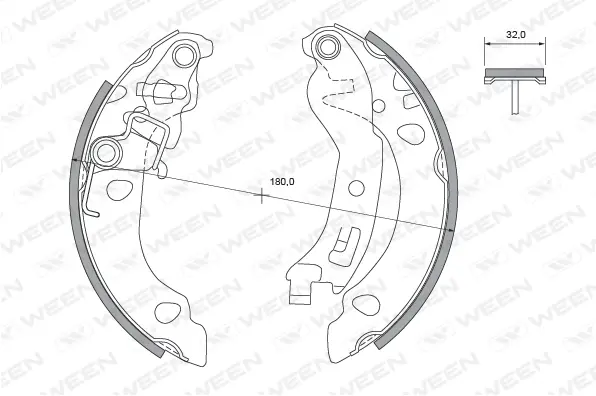 Brake Shoe Set (152-2130)