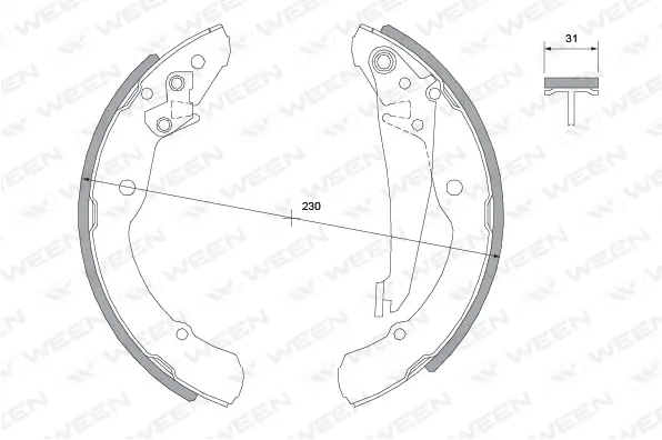 Brake Shoe Set (152-2014)