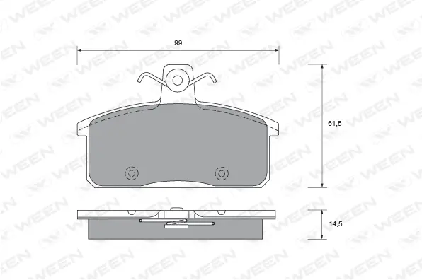 Brake Pad Set, disc brake (151-2196)
