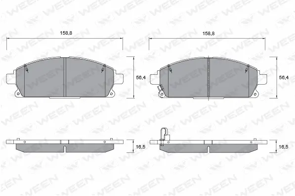 Brake Pad Set, disc brake (151-2266)