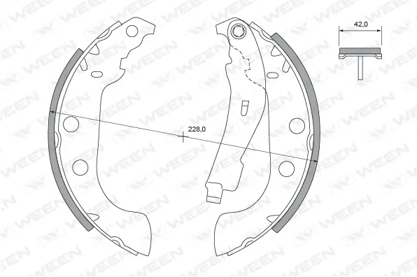 Brake Shoe Set (152-2324)