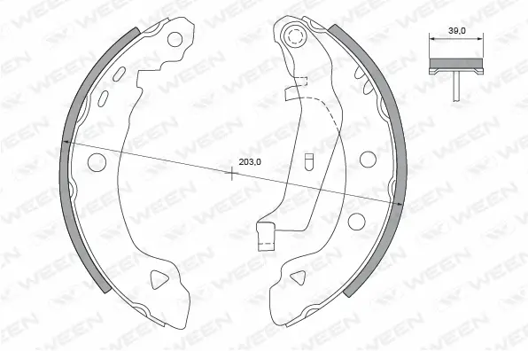 Brake Shoe Set (152-2145)