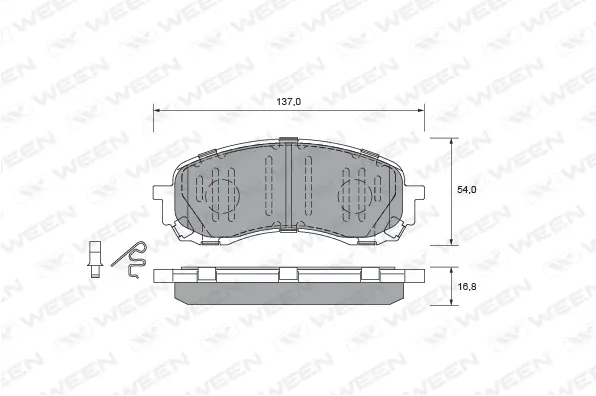 Brake Pad Set, disc brake (151-2575)