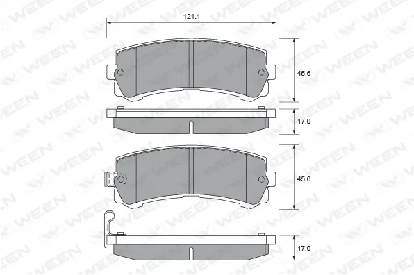Brake Pad Set, disc brake (151-2326)