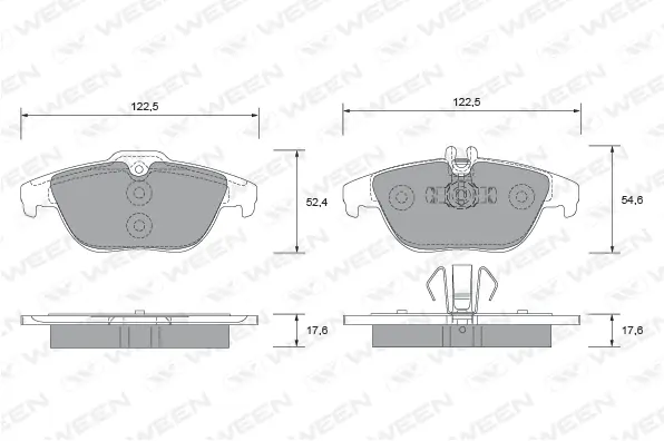 Brake Pad Set, disc brake (151-2666)
