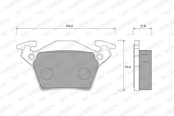 Brake Pad Set, disc brake (151-1847)