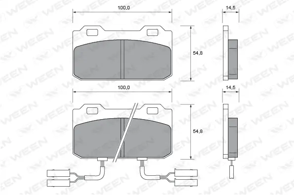 Brake Pad Set, disc brake (151-1501)