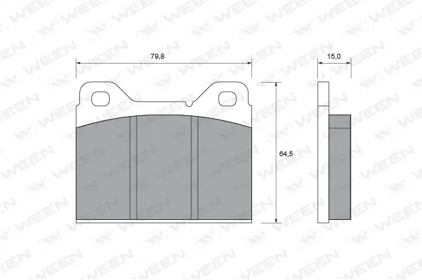 Brake Pad Set, disc brake (151-1610)