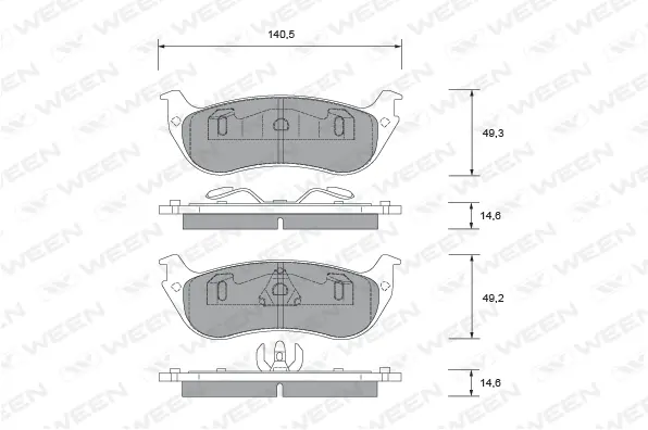 Brake Pad Set, disc brake (151-2500)