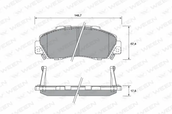 Brake Pad Set, disc brake (151-2171)