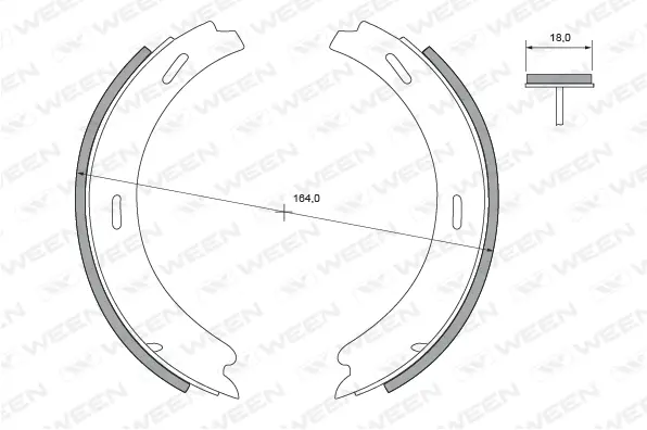 Brake Shoe Set, parking brake (152-2137)