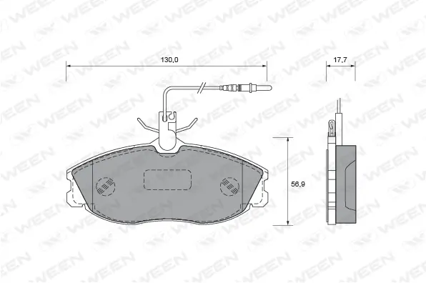 Brake Pad Set, disc brake (151-1749)